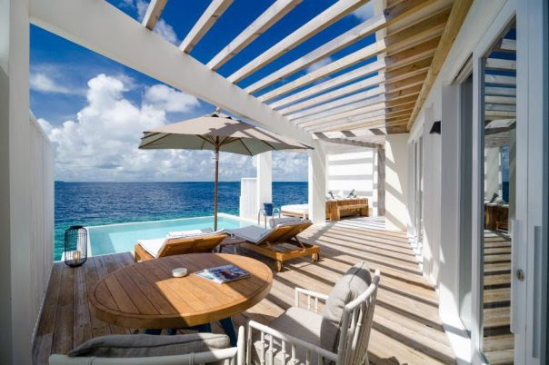 Ocean Reef House - deck. Amilla Fushi, Baa Atoll, Maldives.