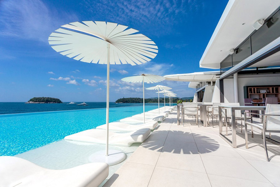 The multi award-winning 5-star pool villas resort Kata Rocks.