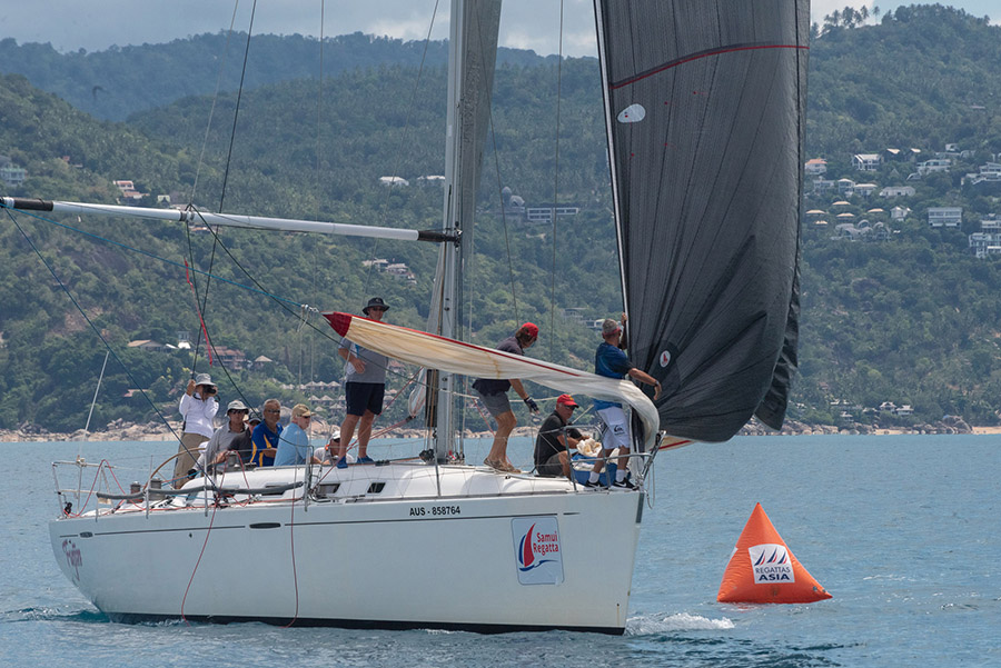 Fujin on her way to second place. Day 4 Samui Regatta 2019.