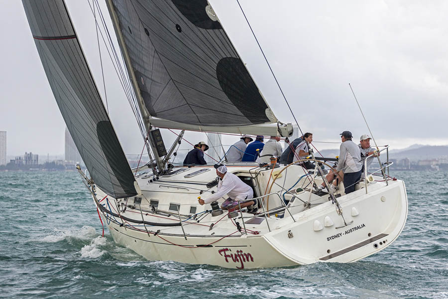 Fujin on her way to a win in IRC Racing 2. Day 4 of the Top of the Gulf Regatta 2019.
